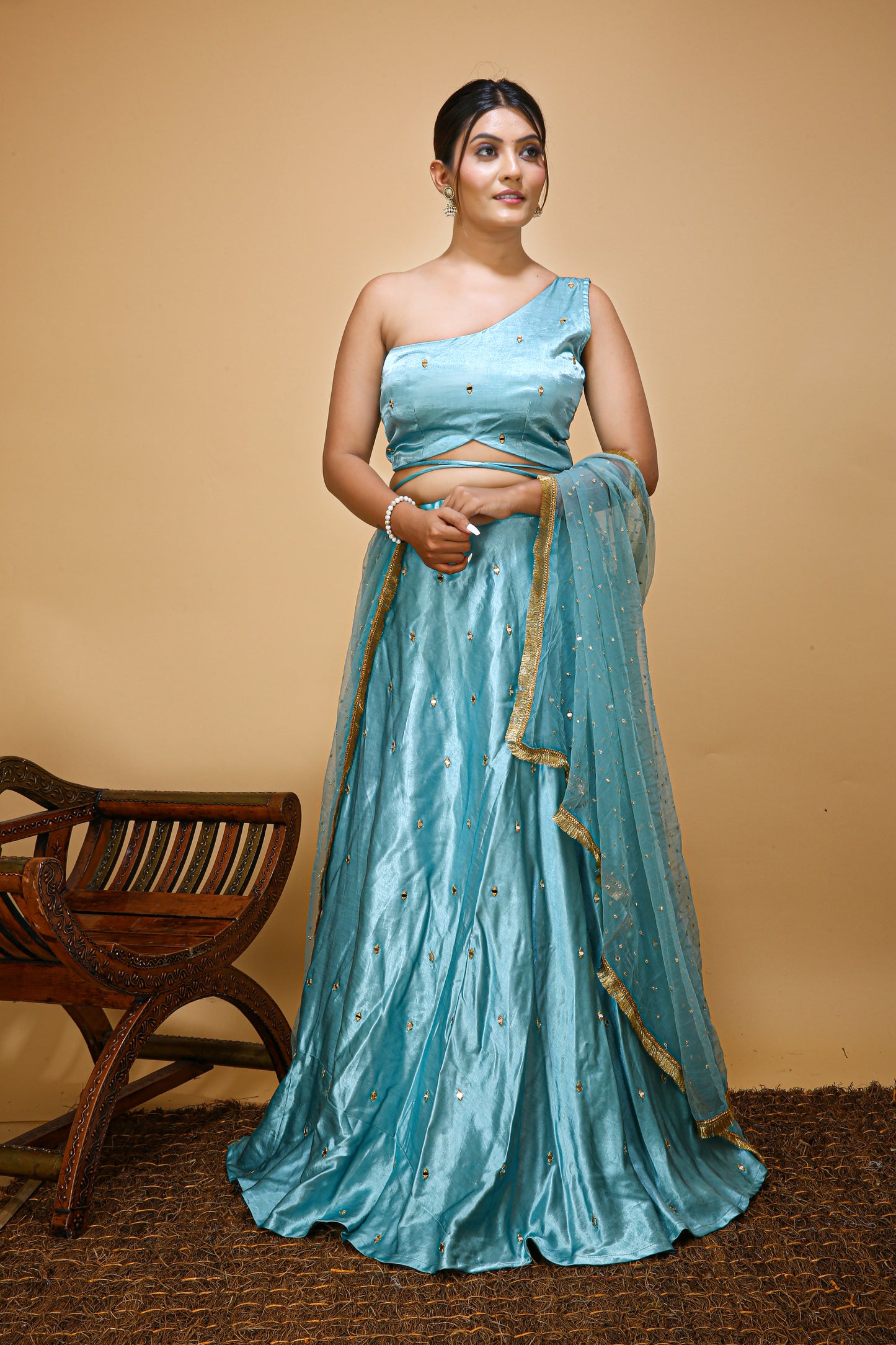 Wedding Party wear Indian Designer Mirror Lehenga choli