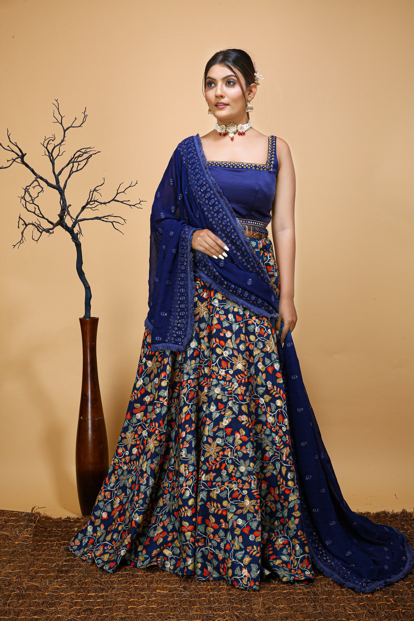 Blue Designer Party wear Ghagra Choli