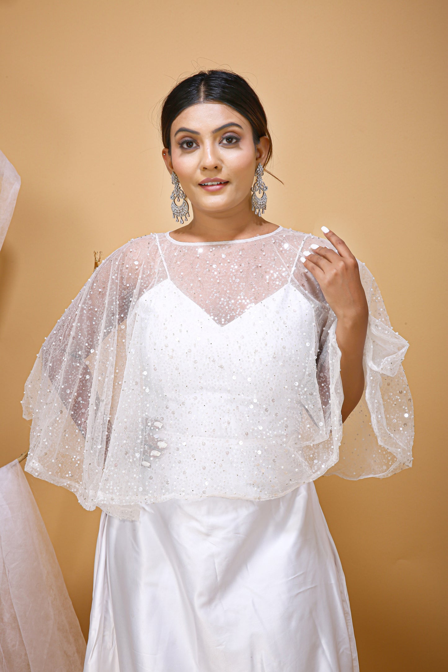 Wedding Cape, Wedding Dress Cape, Bridal Cape, Bridal Cloak, Beaded Bridal Top, Bridal Cover Up, Bridal Cape Veil, Alternative Veil