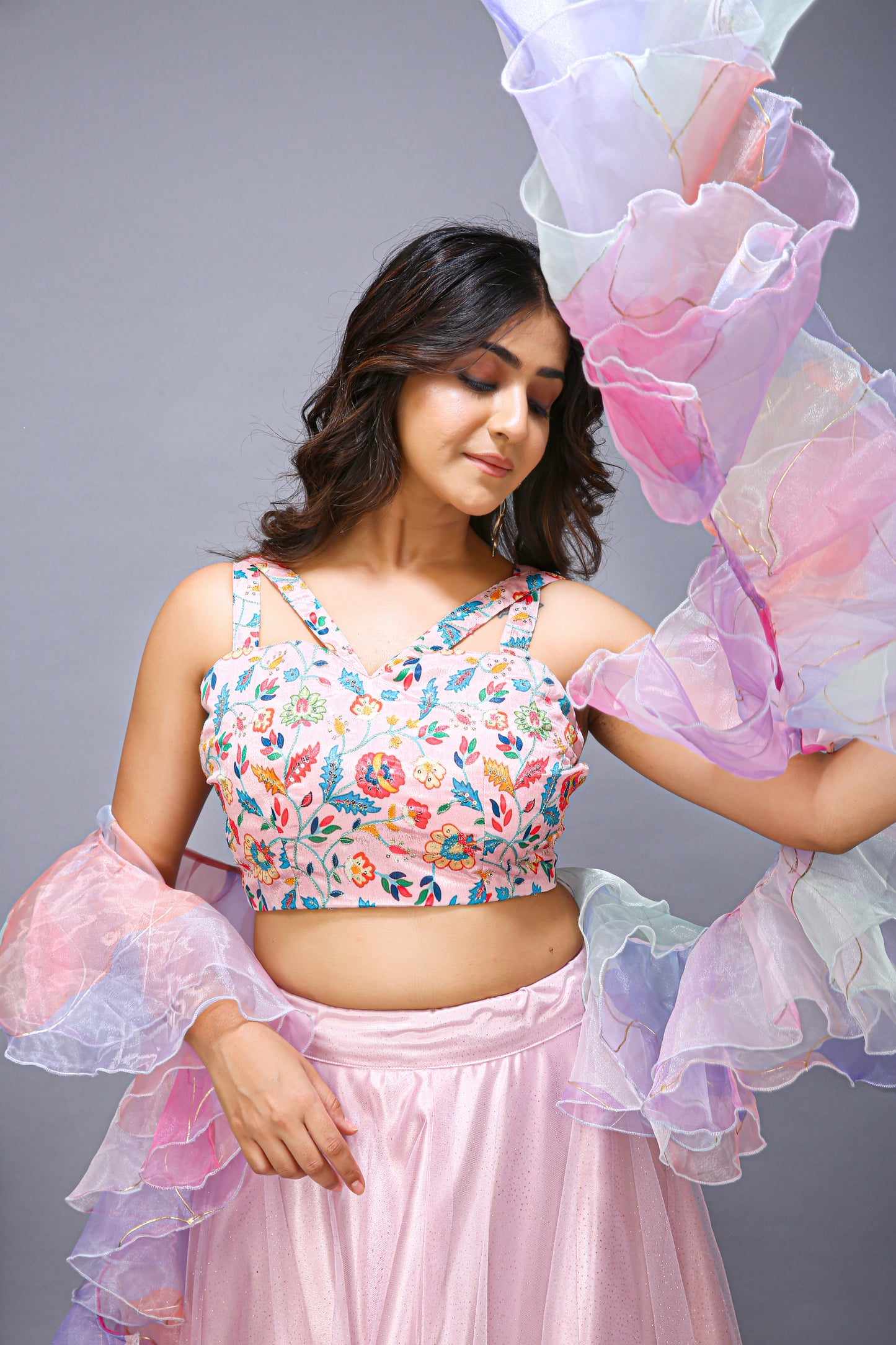 Wedding Party wear Indian Designer Ruffled Lehenga