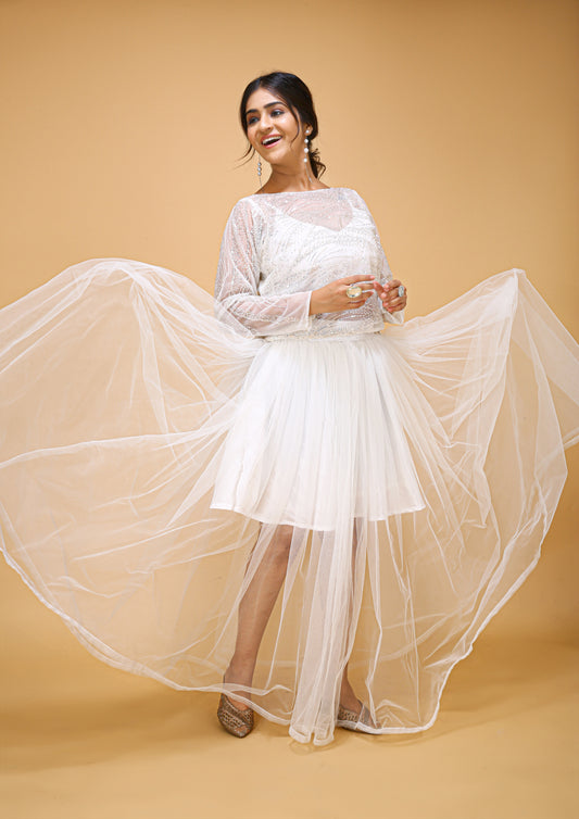 Tulle wedding dress