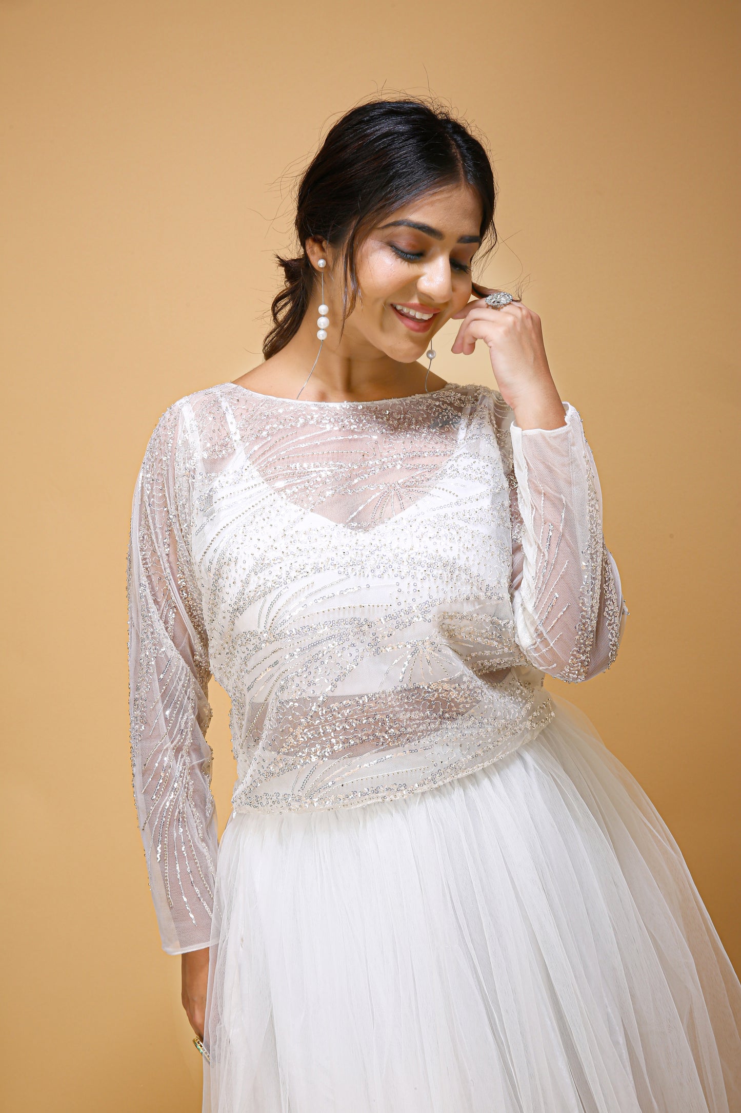 Tulle wedding dress