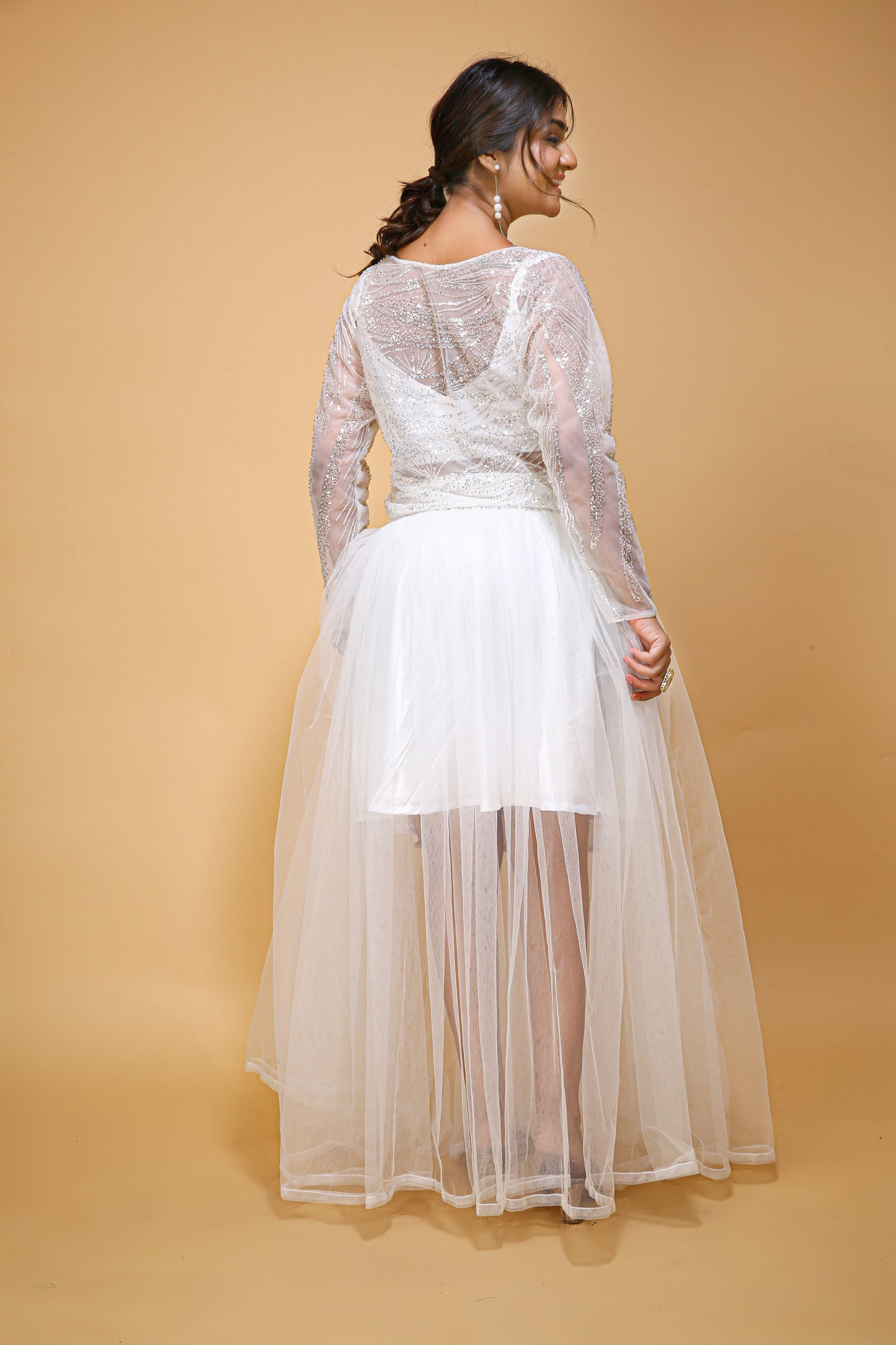 Tulle wedding dress