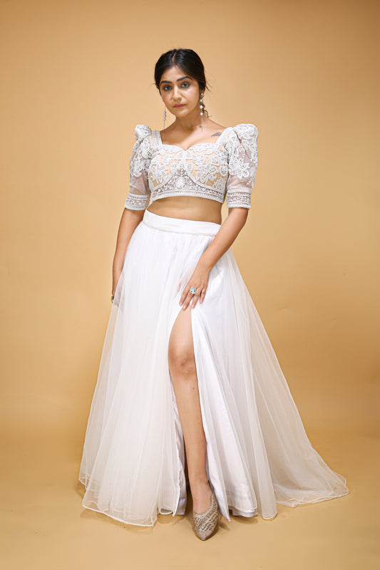 Crop Top Wedding Dress