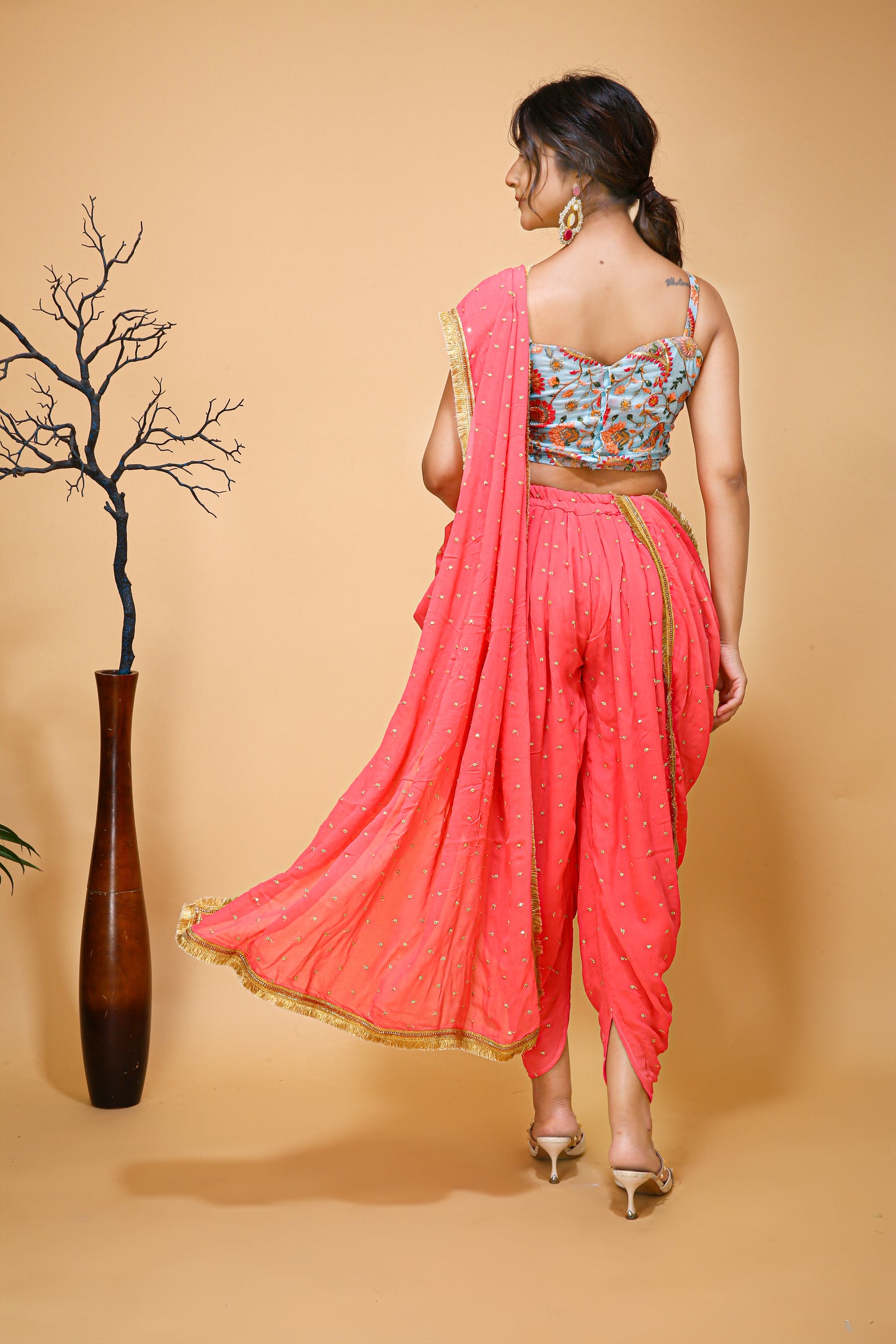 Dhoti Style Saree