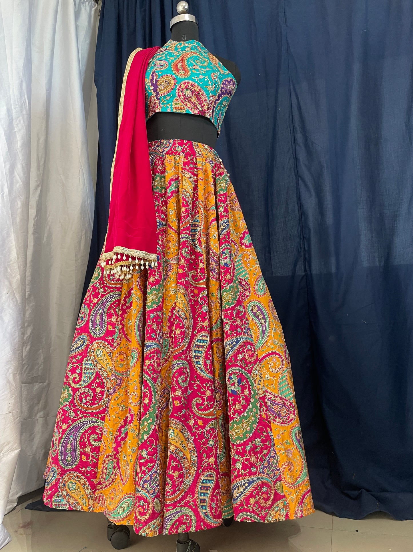 Mehendi and Haldi wear Lehenga