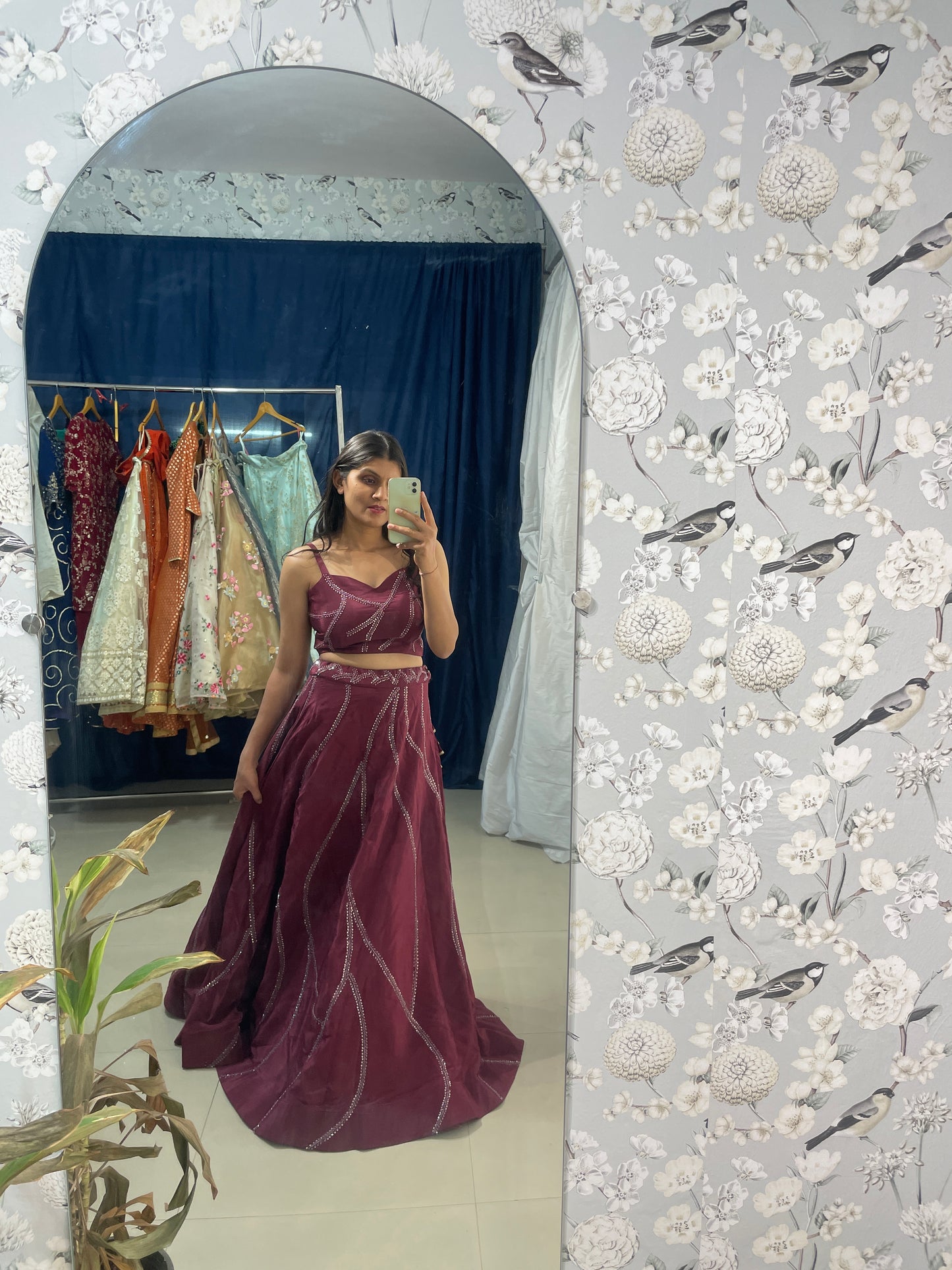 Wine color exclusive lehenga choli