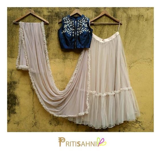 White lengha Designer Wedding party wear chania choli for women Lehenga choli Blouse Dupattas Kids lengha Function wear Indian style choli
