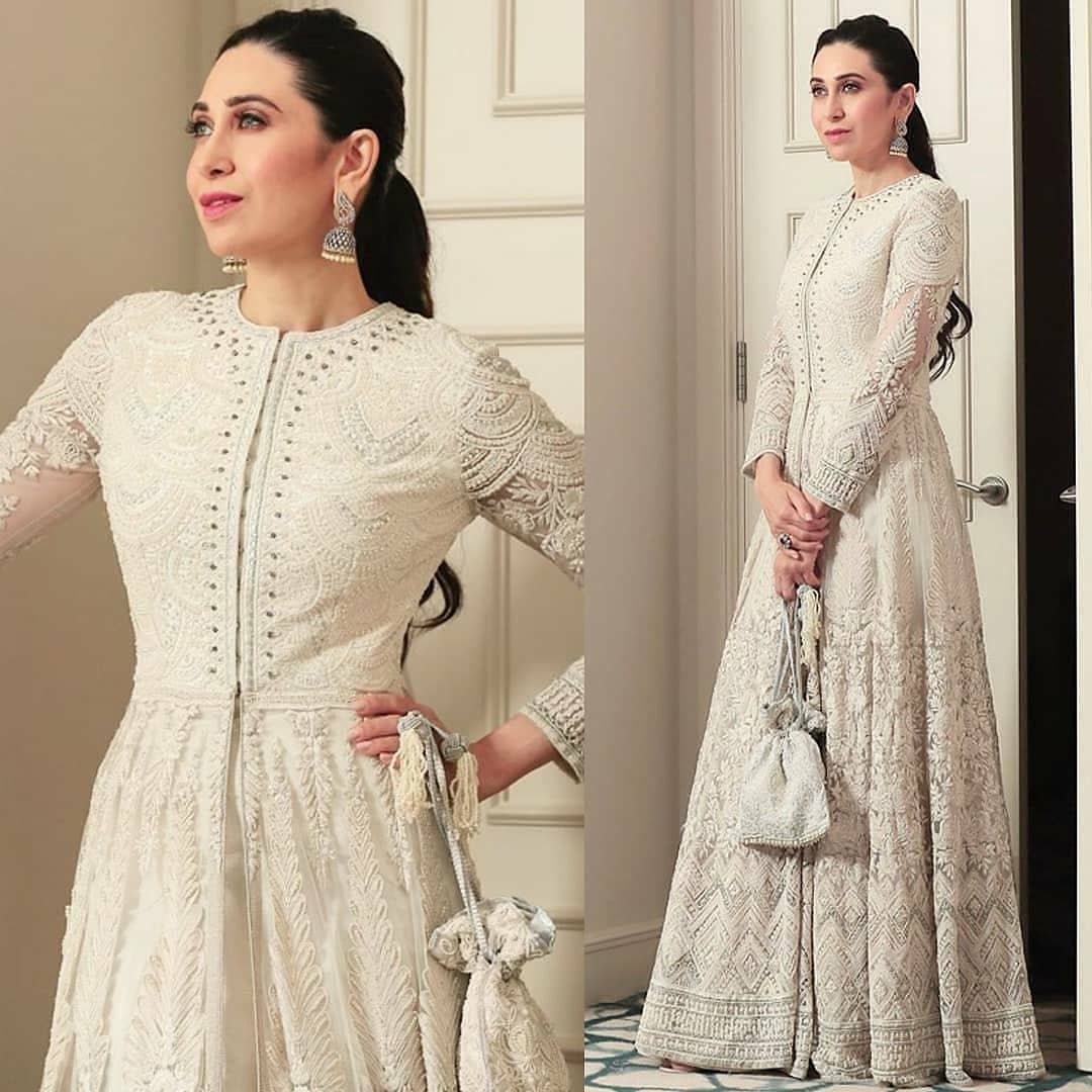 White designer gown lengha lehenga Indian ethnic traditional wear Indian Suit Chania choli Party wear Yellow dress Wedding wear Function 1