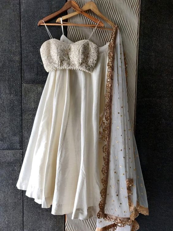 Golden Chikankari lehenga choli with Dupatta Indian Wedding dress Mehendi choli Lengha Traditonal lehenga Ethnic wear bridesmaid suit