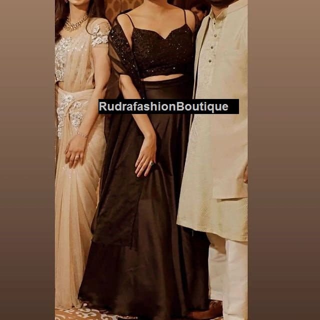 Black lehenga choli Wedding wear chania choli Designer lenga choli for women exclusive party wear lengha indian traditional wear function 1