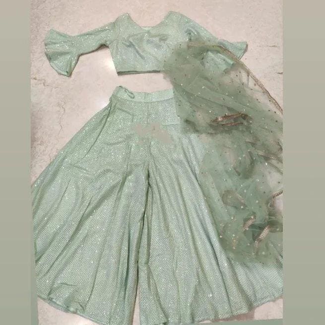 Pastel Designer gown lengha lehenga Indian ethnic traditional wear Indian Suit Chania choli Party wear blue dress Wedding wear Function 4