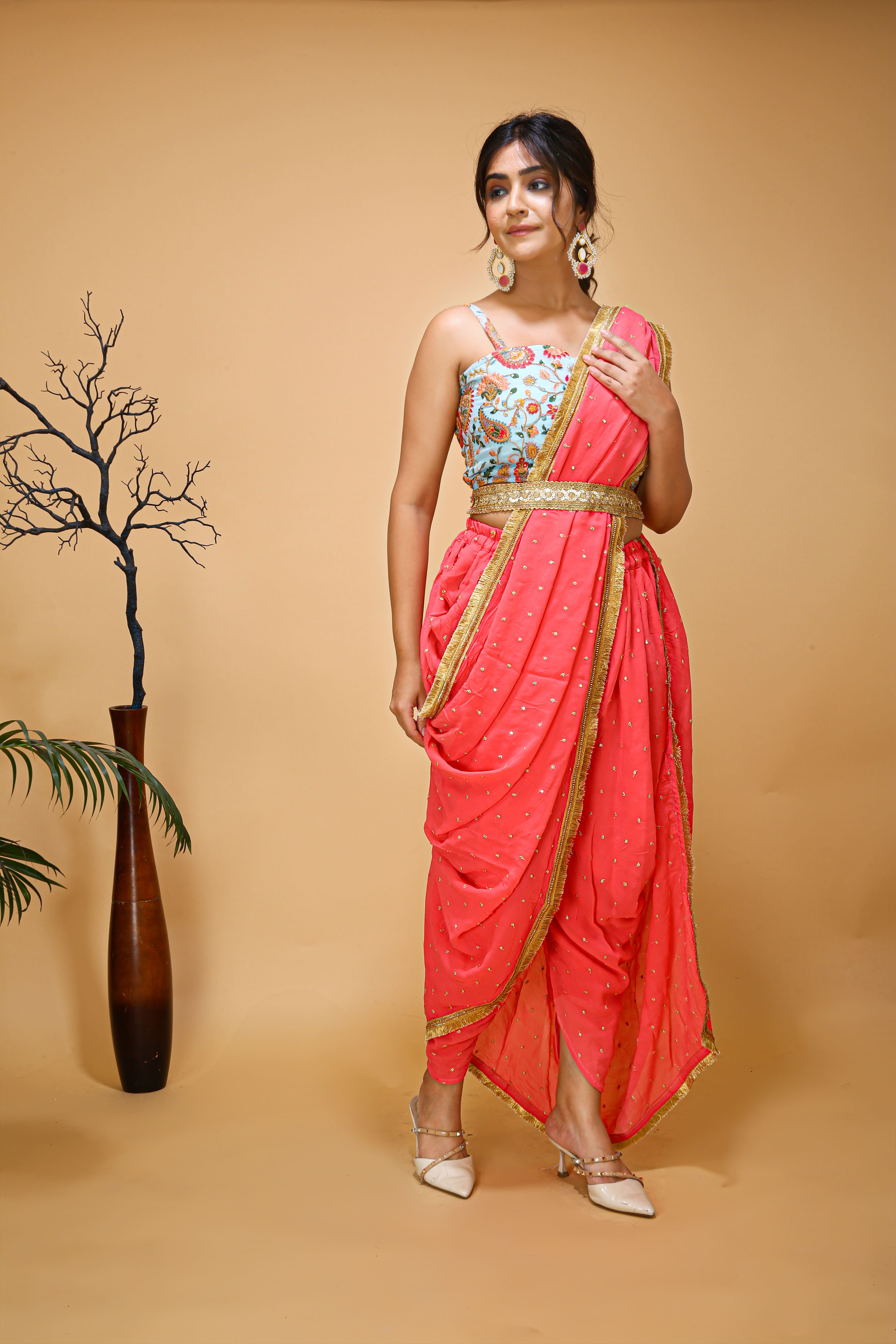 Western/Traditional Dhoti Saree
