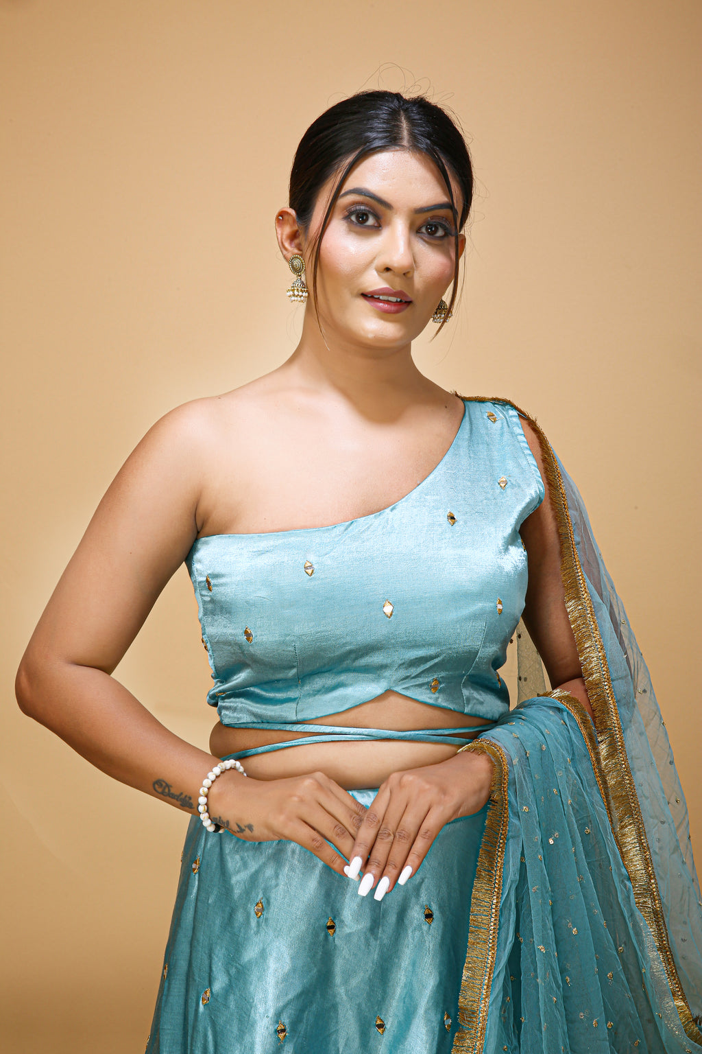 Wedding Party wear Indian Designer Mirror Lehenga choli