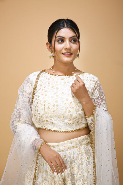 Wedding Party wear Indian Designer blouse Embroidered thread sari