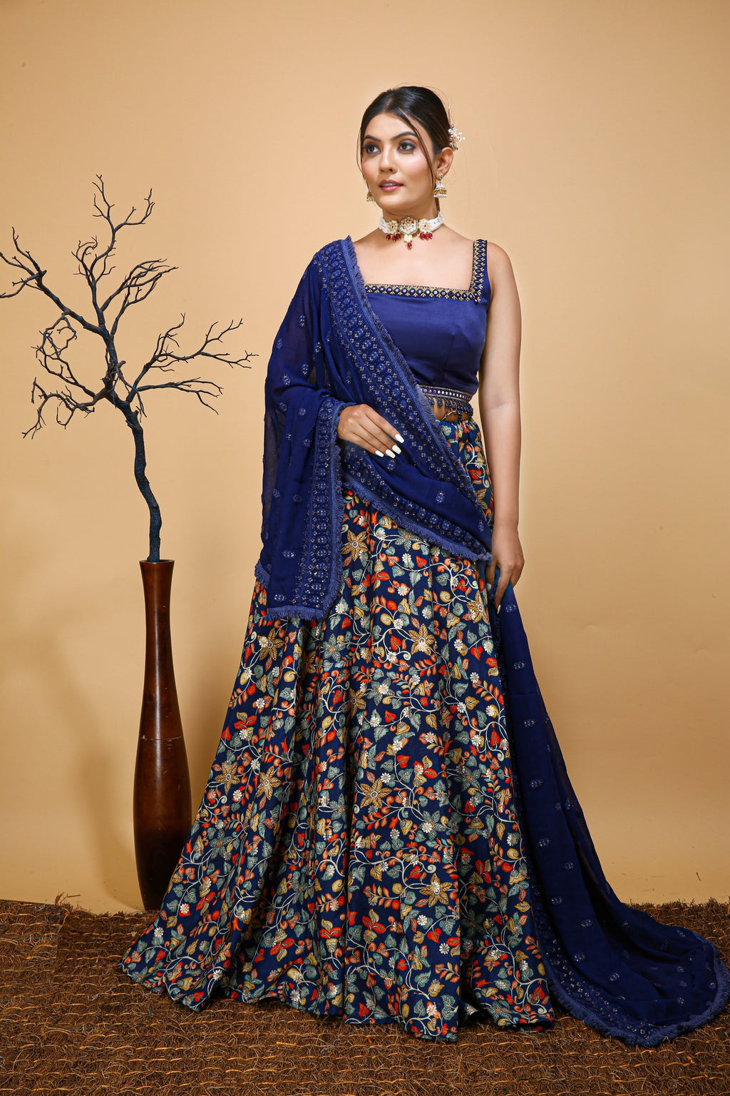 Blue Designer Party wear Ghagra Choli