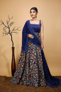Blue Designer Party wear Ghagra Choli