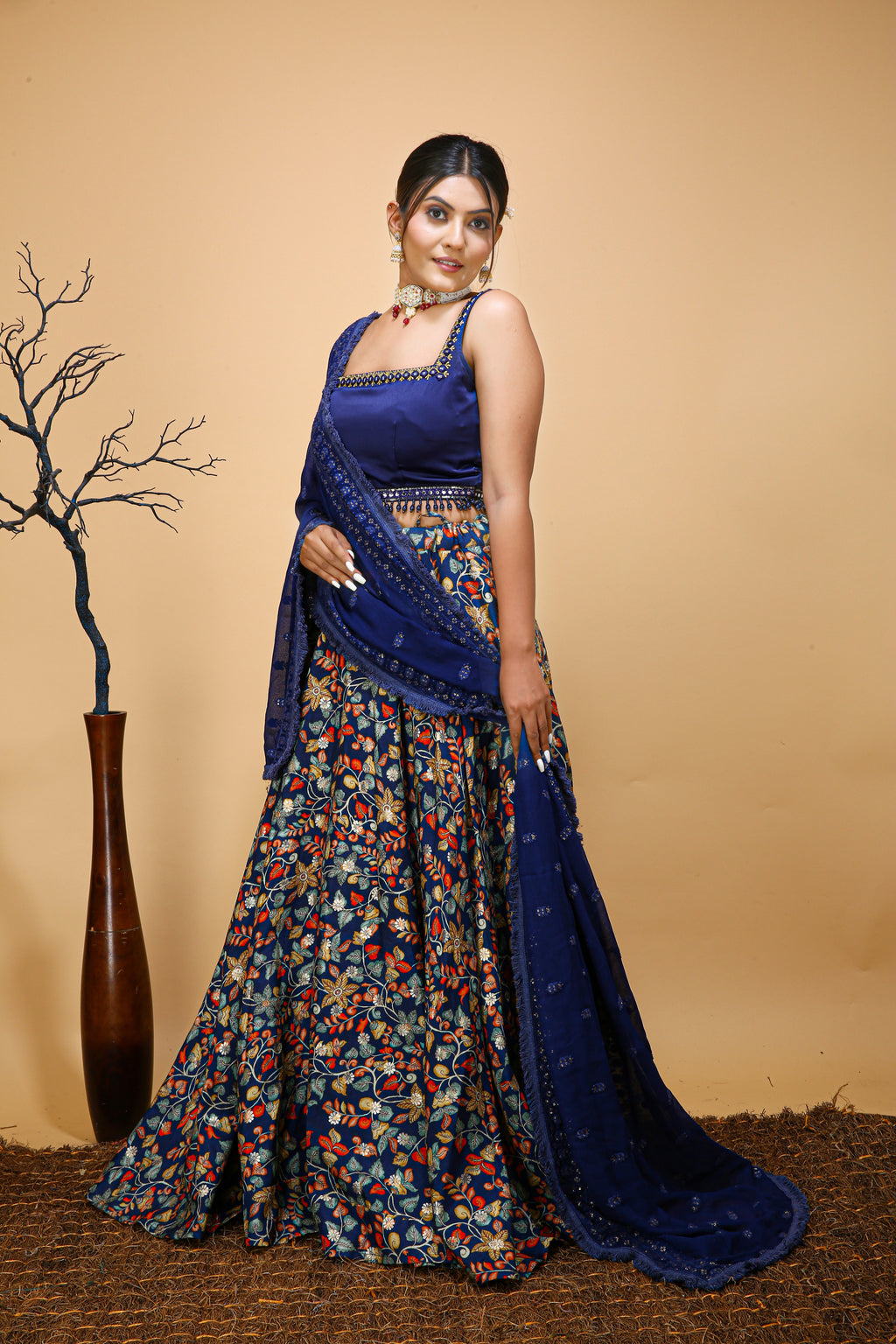 Blue Designer Party wear Ghagra Choli
