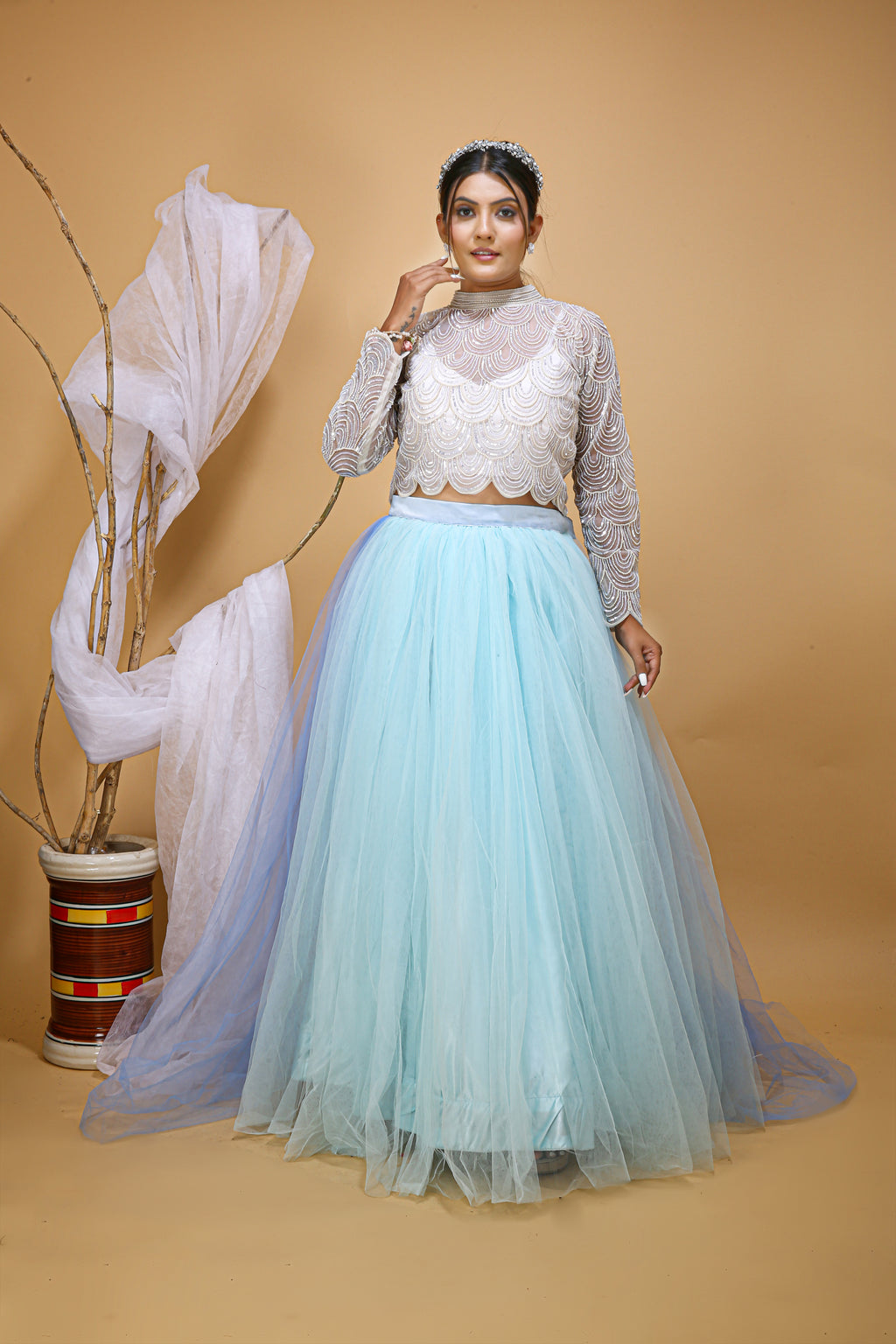 Two Piece Bridal Wedding Dress