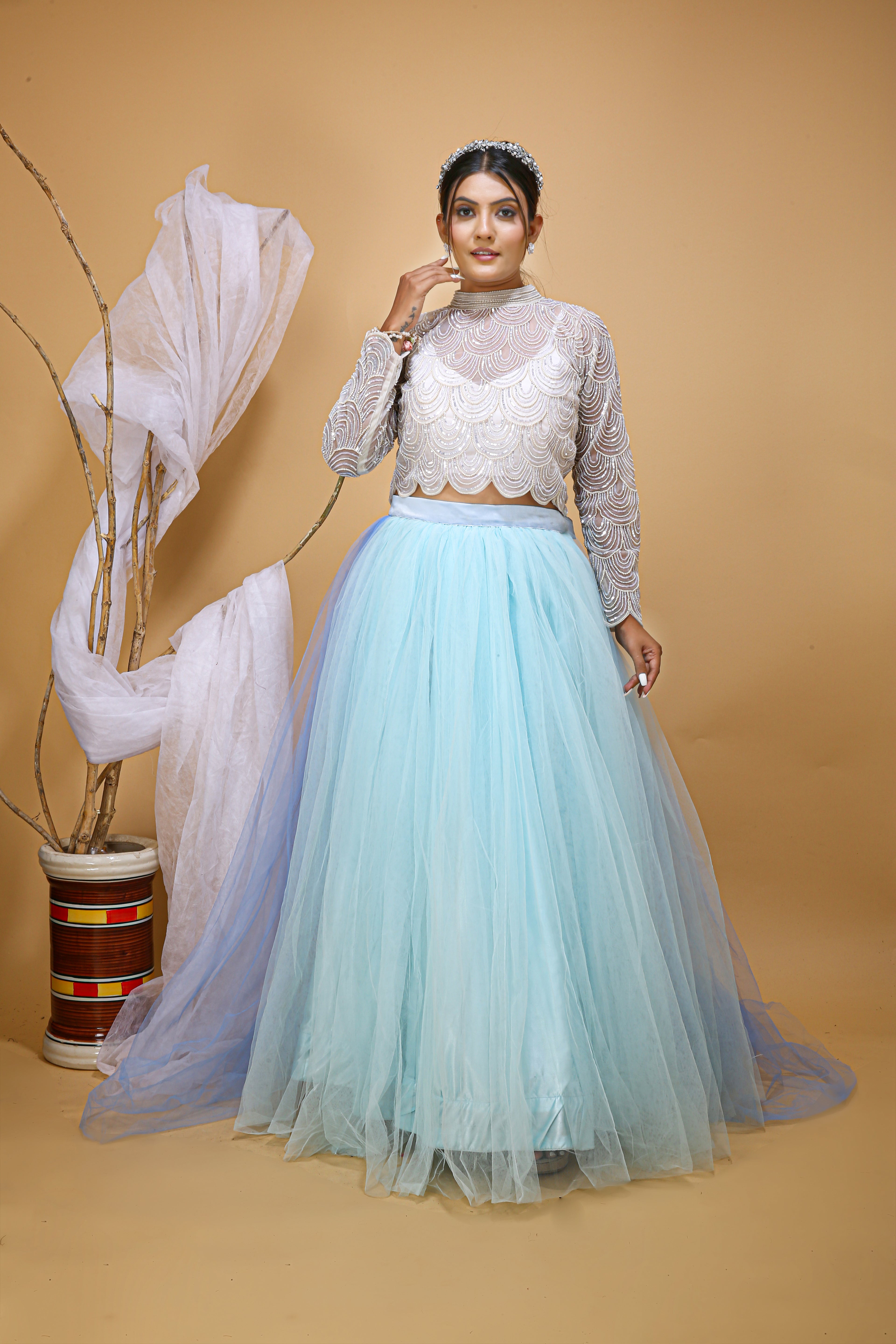 Two Piece Bridal Wedding Dress