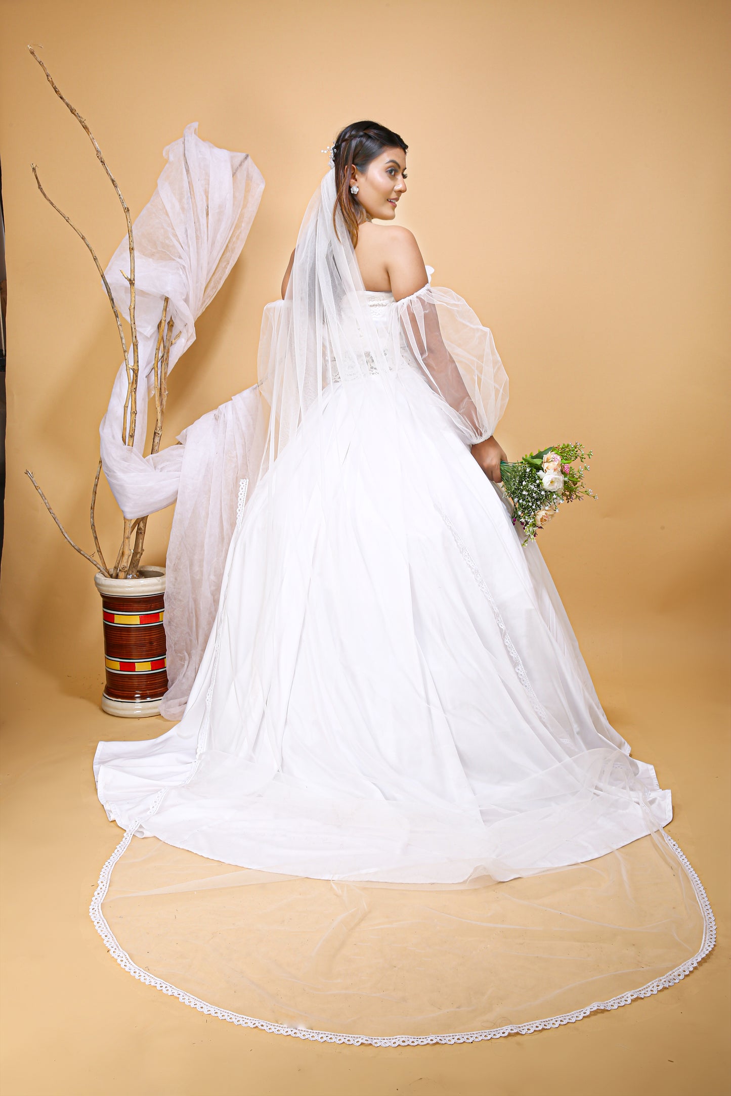 Sweetheart Wedding Dress With 3D Flowers
