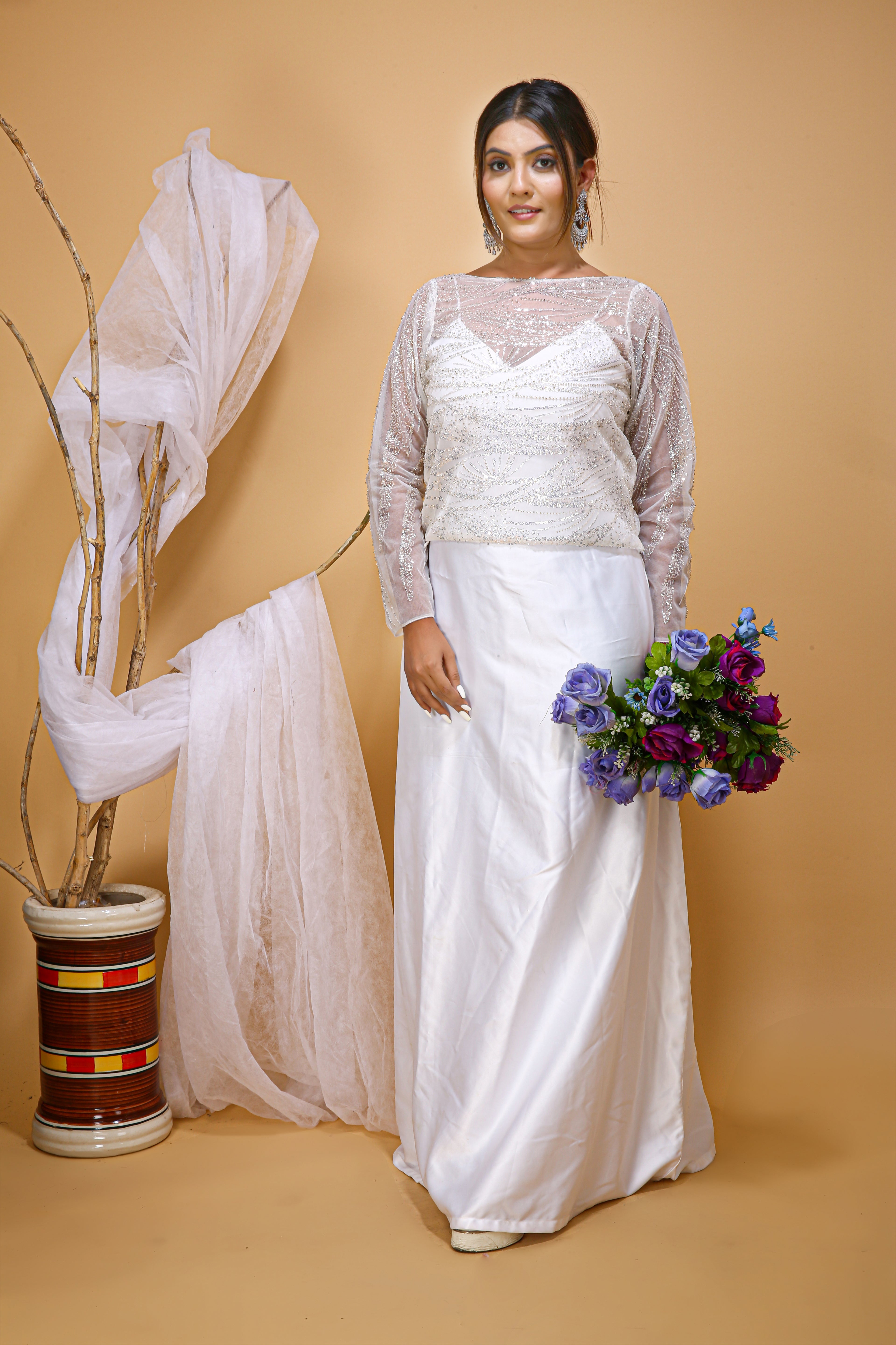 Wedding Dress Topper Elegant Bridal Cover-Up Arisen Wedding Dress Topper Elegant Bridal Cover-Up Arisen