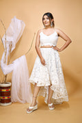 High Low Ivory Skirt