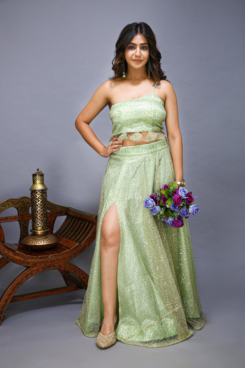 Beautiful and Fancy wear for Resort Slit lehenga choli