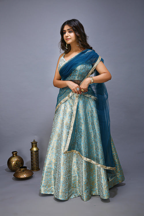 Banarasi Silk lehenga choli - right view