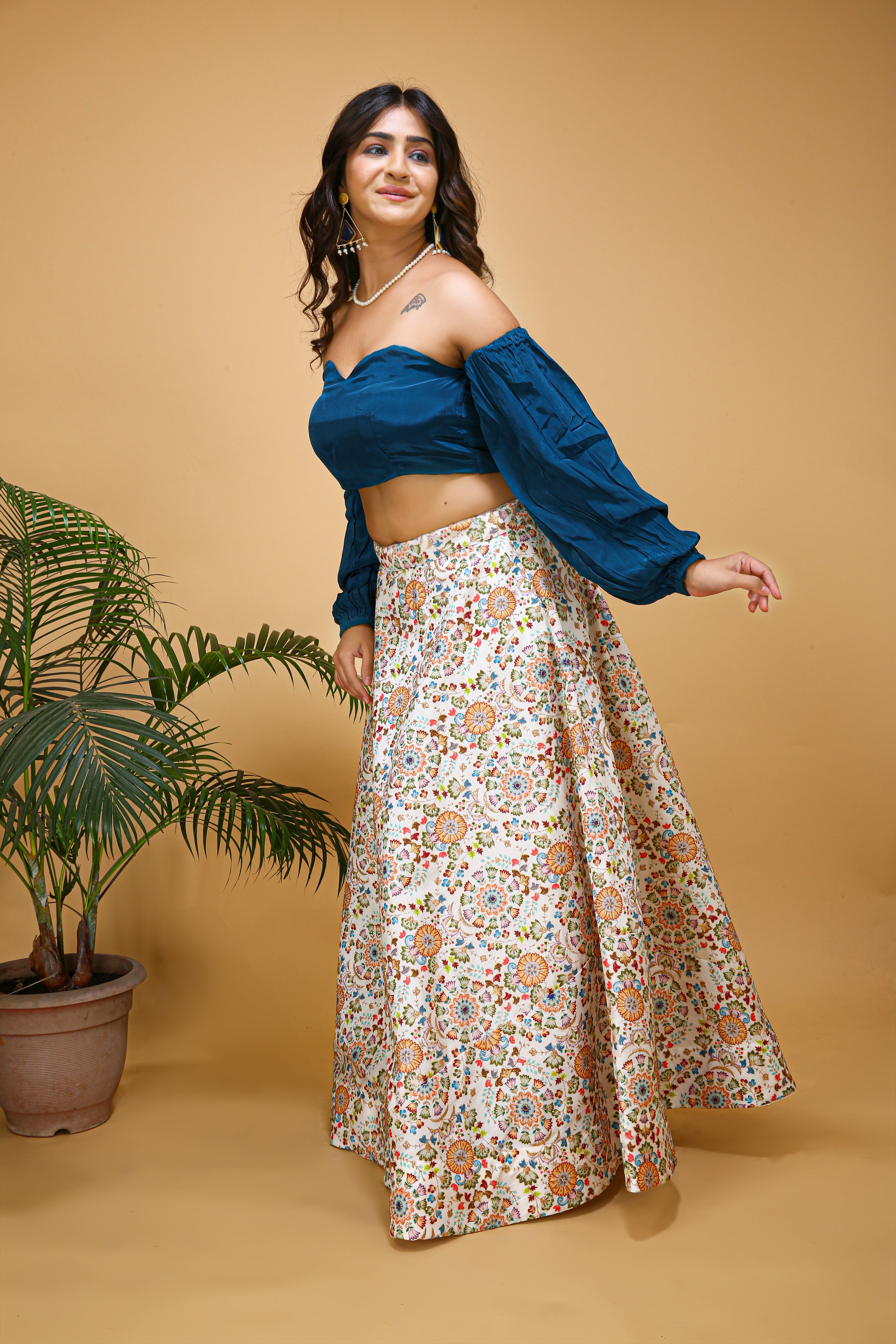 Modern Indo Western Dress - left side view