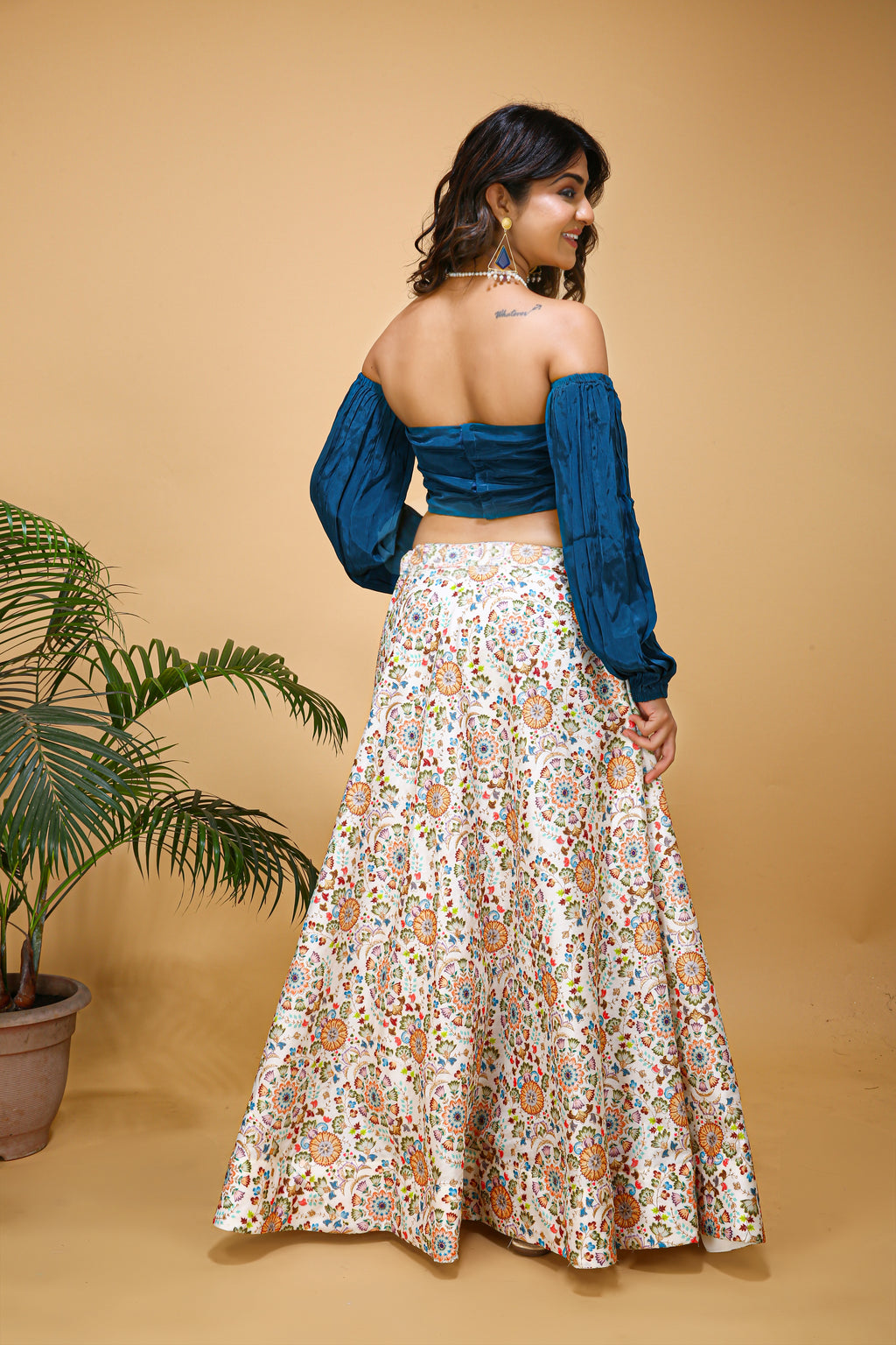 Modern Indo Western Dress - back view