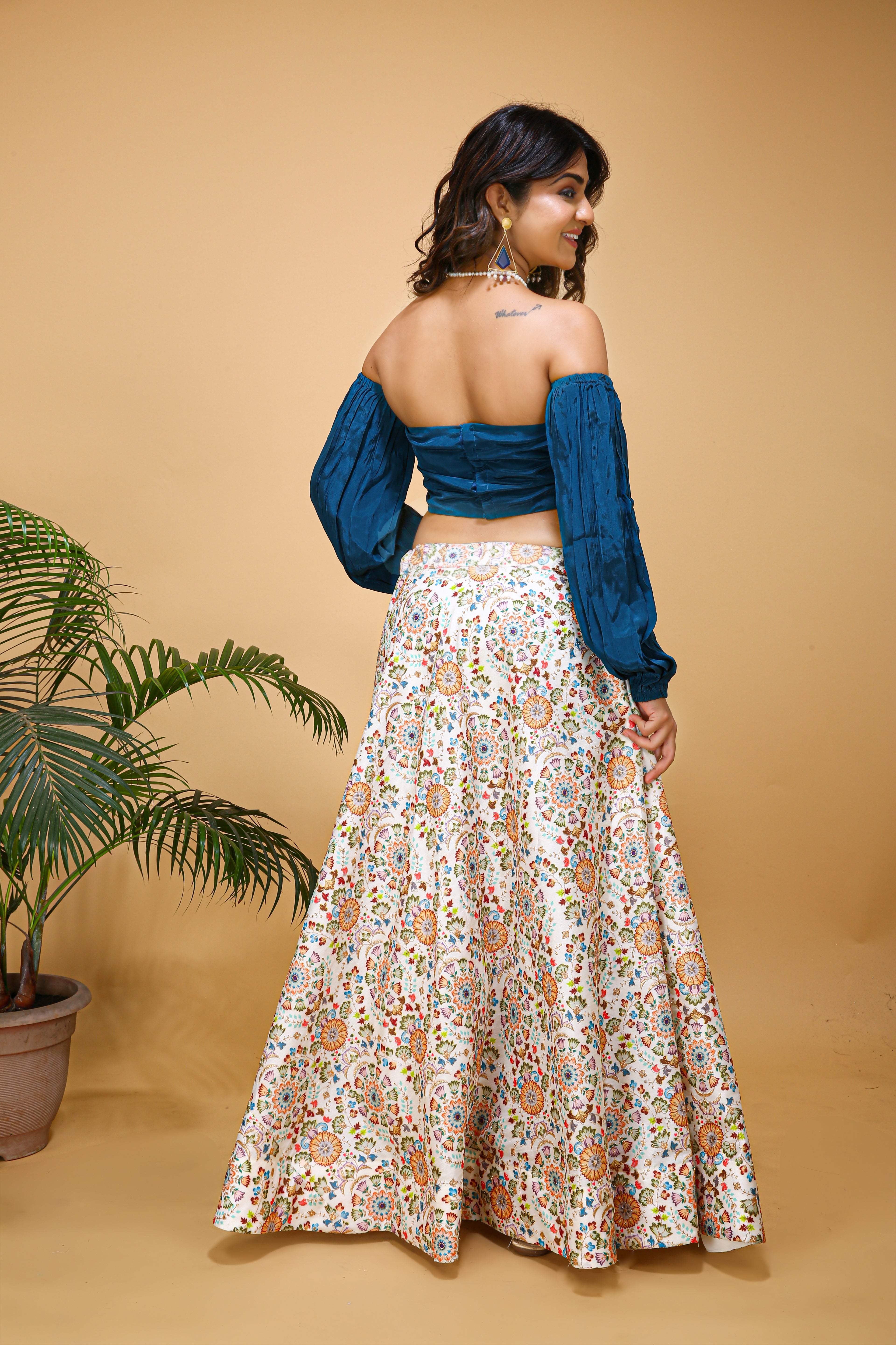 Modern Indo Western Dress - back view
