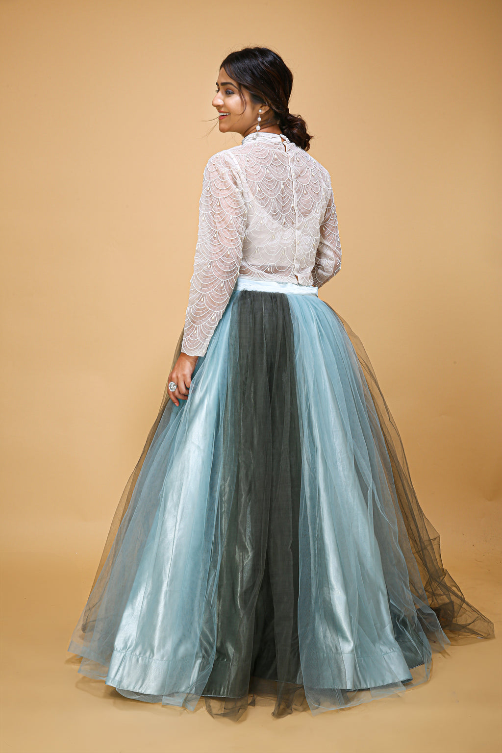 Maxi Bridesmaid Skirt-left side view