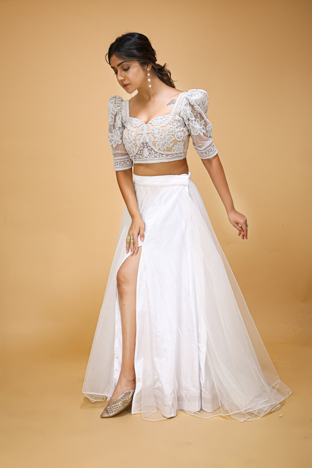 Crop Top Wedding Dress