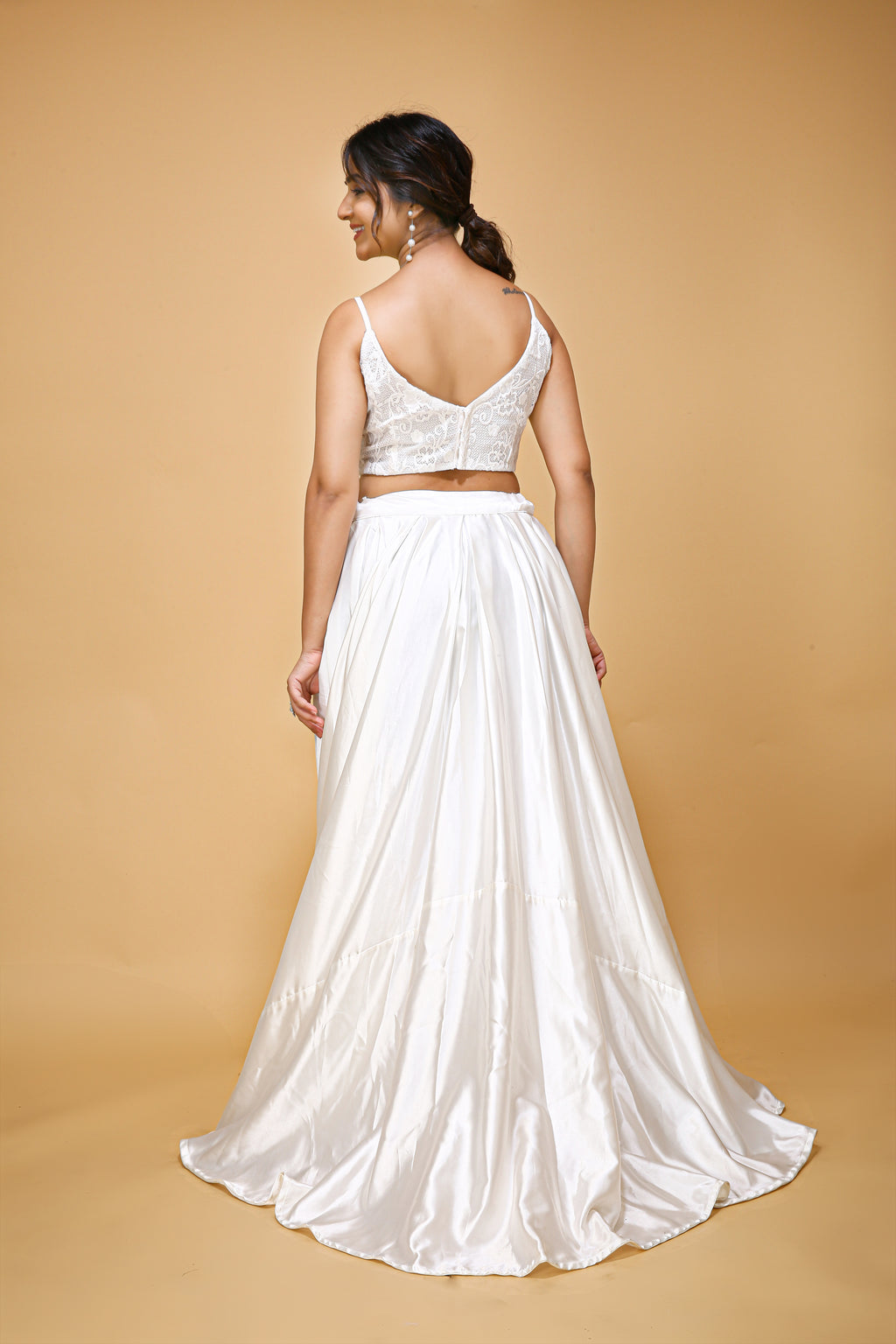 High Low Ivory Skirt