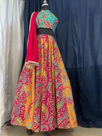 Mehendi and Haldi wear Lehenga