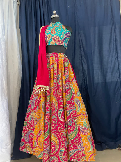Mehendi and Haldi wear Lehenga