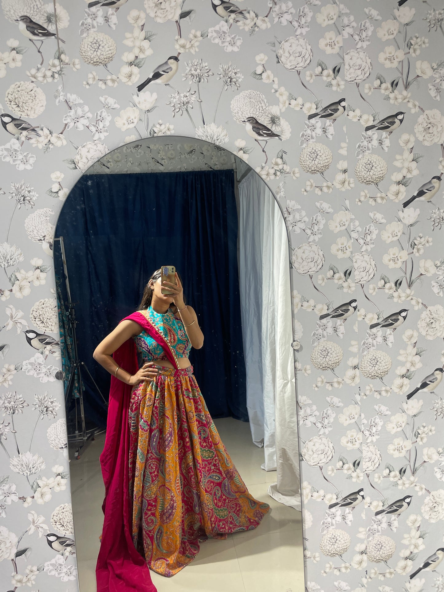 Mehendi and Haldi wear Lehenga