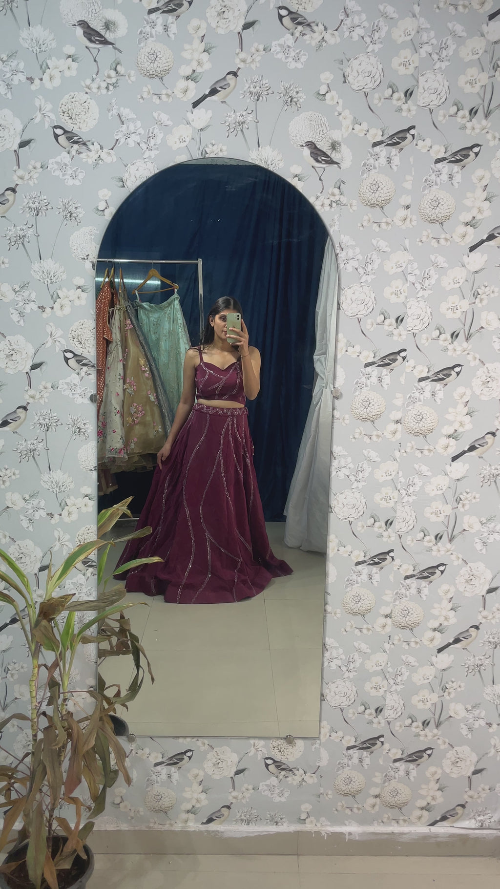 Wine color exclusive lehenga choli