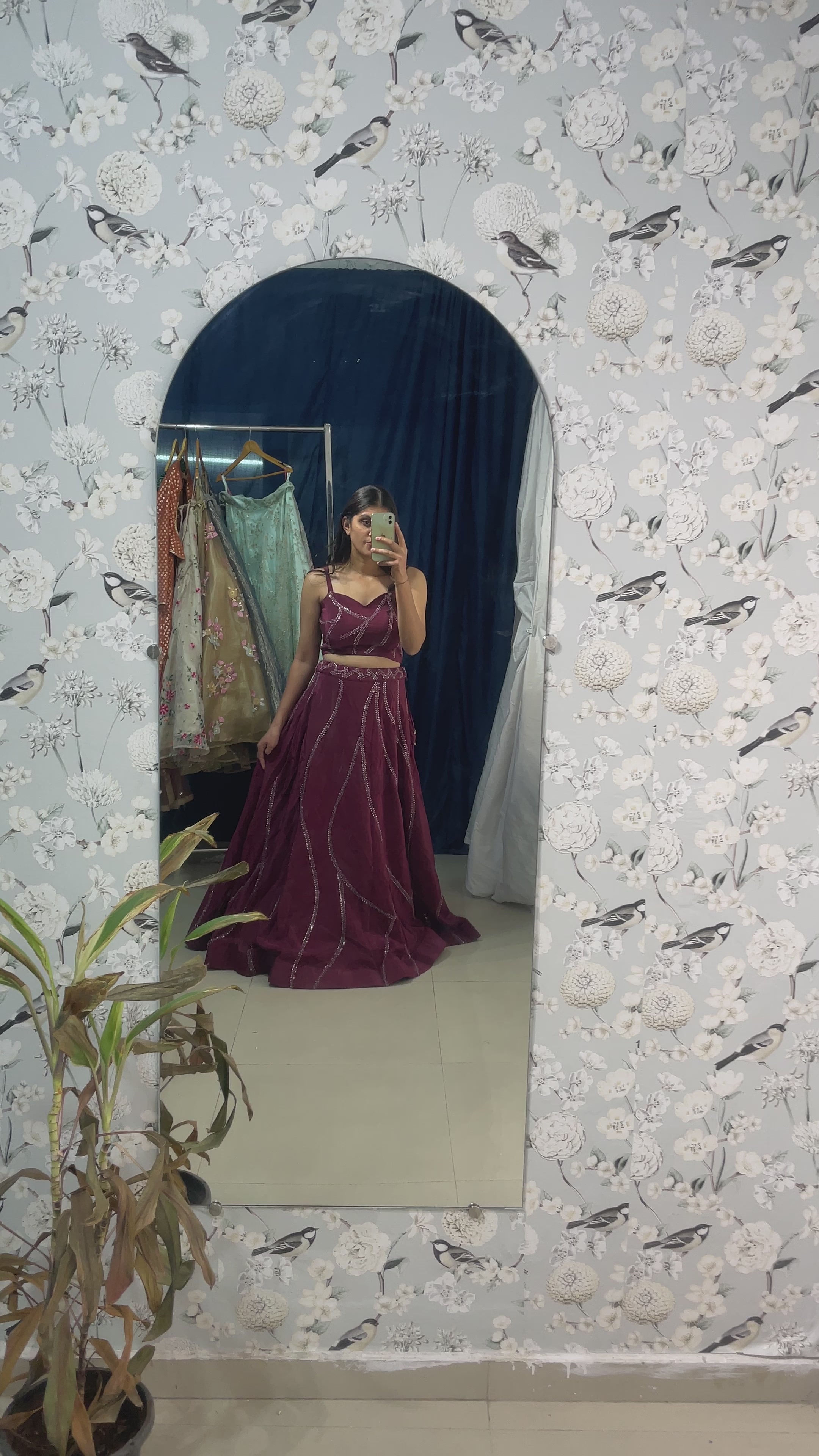 Wine color exclusive lehenga choli