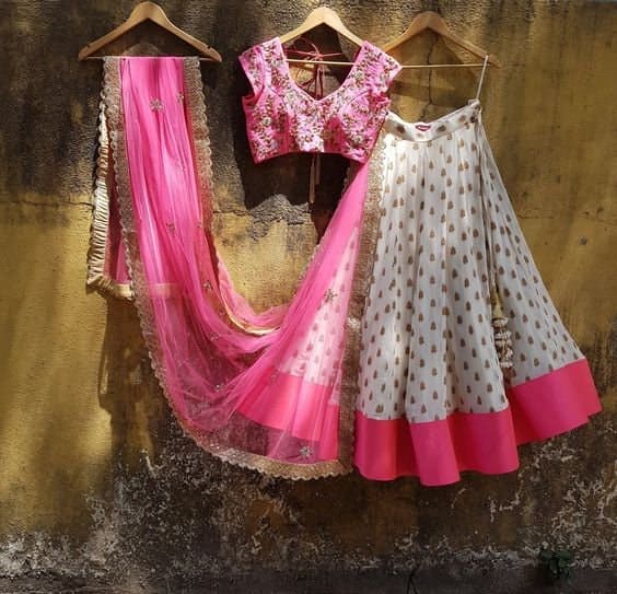 Pink lengha wedding wear chania choli party wear indian Ethnic Lehengha for women Kids lengha Function wear Choli Blouse Dupatta Indian sari