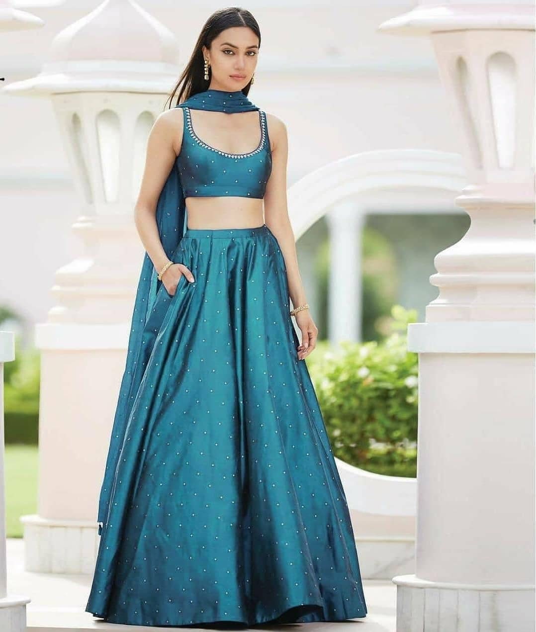 Women Indian Outfits Lehenga Skirt With Crop Top Bollywood Indowestern  Dresses for Women & Girls Custom Stitched Lengha - Etsy