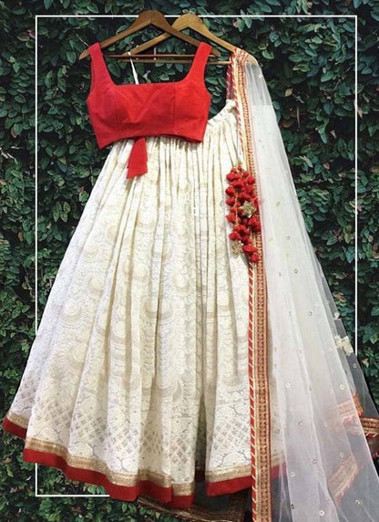 White Chikankari lehenga choli with Dupatta Indian Wedding dress Mehendi choli Lengha Traditonal lehenga Ethnic wear bridesmaid suit 3