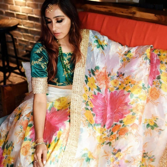 Designer lehenga choli full set embroidery work party wear wedding lengha saree for womens Bridal lengha Bridesmaid lehenga choli blouse 1
