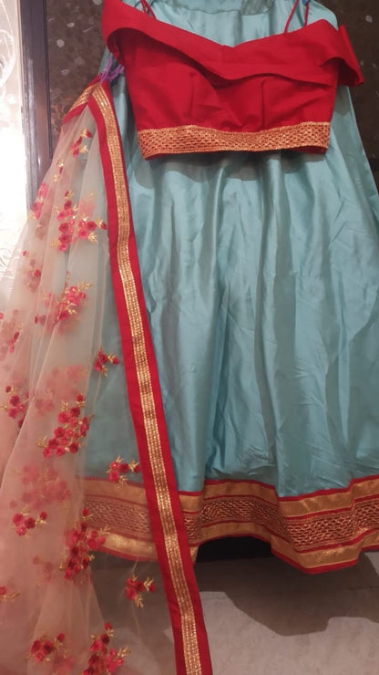 Blue designer Choli lengha lehenga Indian ethnic traditional wear Indian Suit Chania choli Party wear Yellow dress Wedding wear Function 10