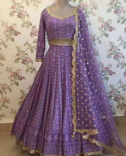 Purple lehenga choli Wedding wear chania choli Designer lenga choli for women exclusive party wear lengha indian traditional wear function 1