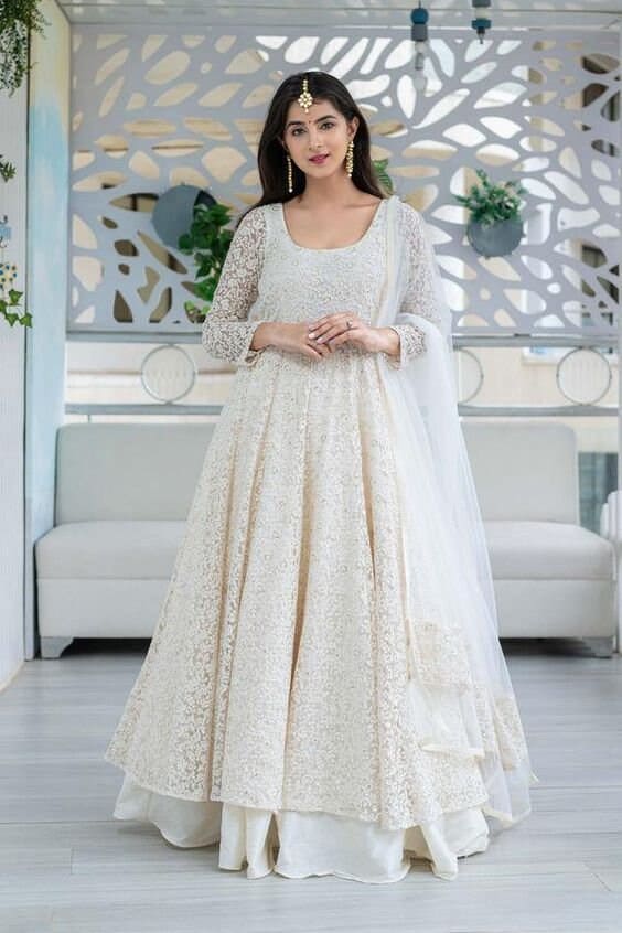 White Designer gown Lengha Sharara Indian cheapest Ethnic traditional wear Indian Suit Chania choli party wear White dress Wedding wear Pakistanisuit