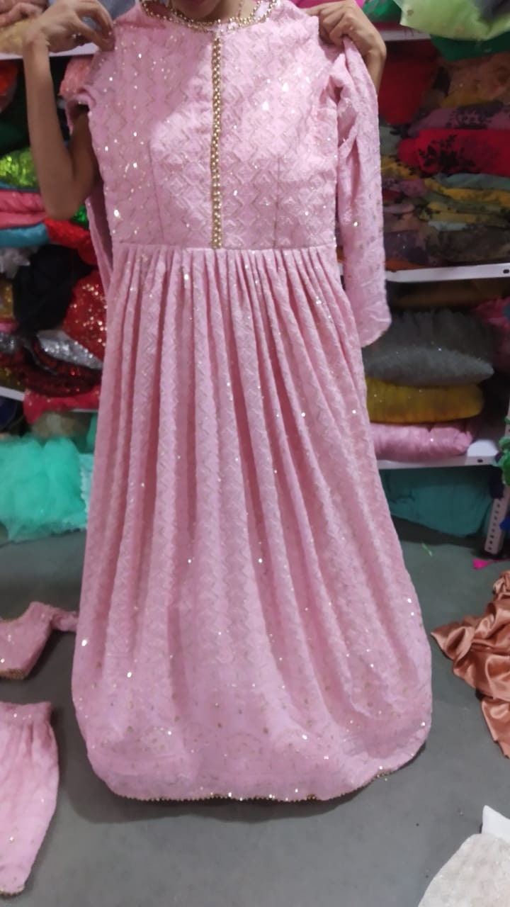 Pink Chikankari lehenga choli with Dupatta Indian Wedding dress Mehendi choli Lengha Traditonal lehenga Ethnic wear bridesmaid suit gowns 1