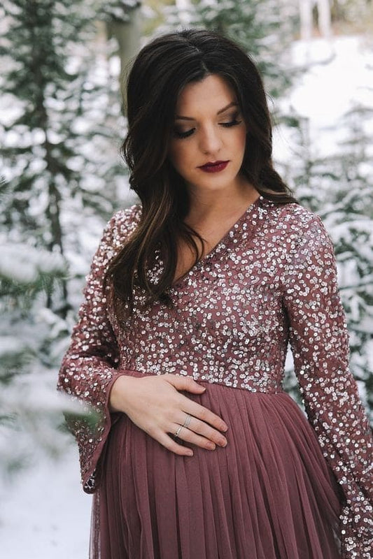 Maternity dress for Photoshoot Infinity dress Maternity Baby shower dress Rosewood dress Maternity dress Custom size dress for women 3