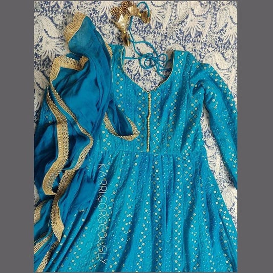Blue Designer gown Lengha Sharara Indian Ethnic traditional wear Indian Suit Chania choli party wear blue dress Wedding wear 2
